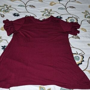 Mossimo Supply Co. Maroon Short Sleeve Top